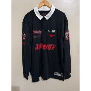 Air Jordan Essentials Long Sleeve Rugby Polo Shirt Mens L HF9323-010 $95 NEW